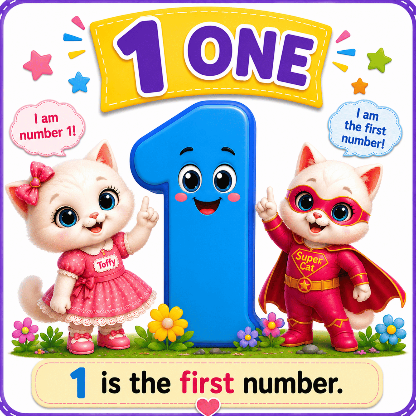 1 Flash Card : Toffy & Fluffy