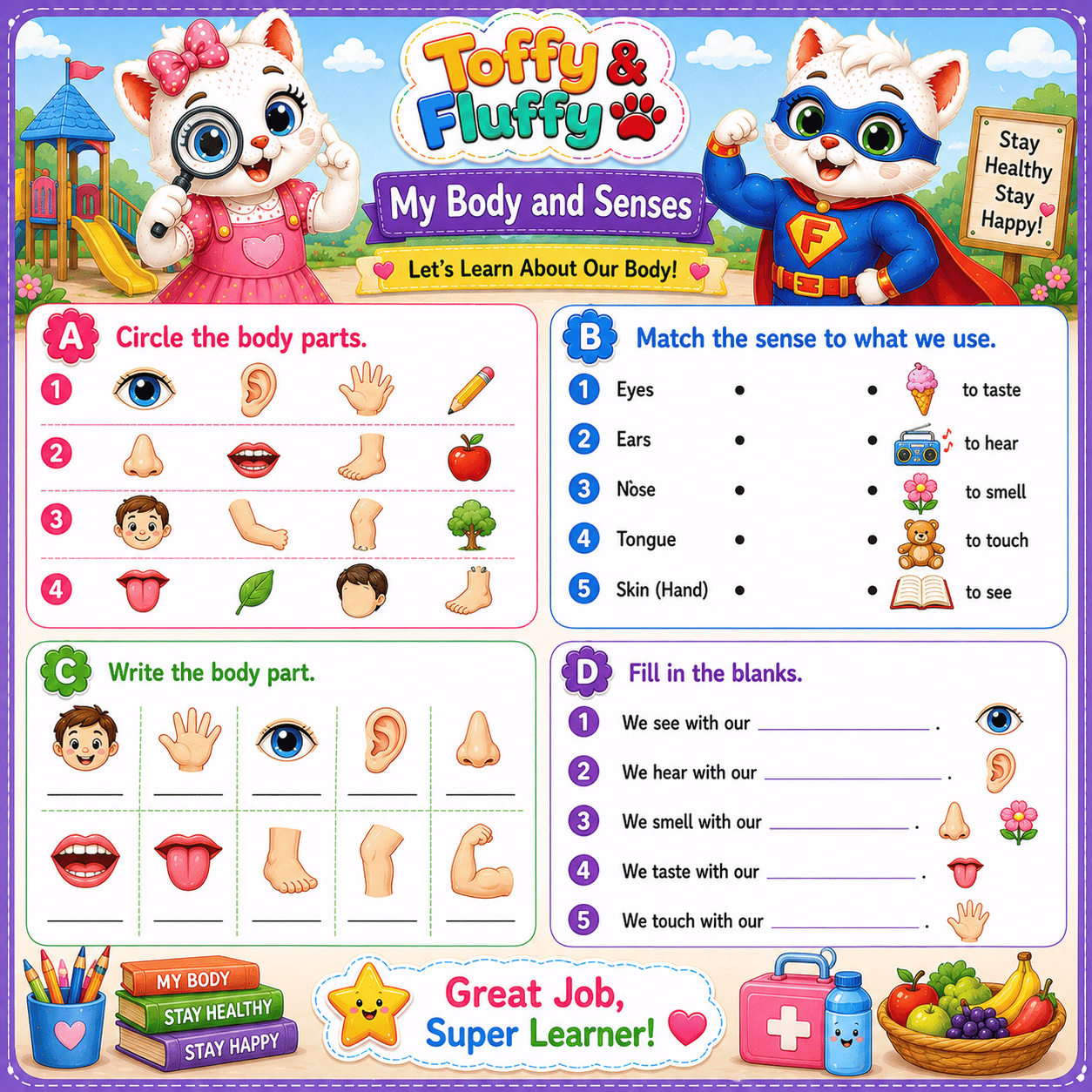 Body and Senses - Activity Sheet