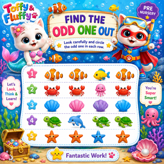 Find the Odd One Out – UKG Activity Sheet