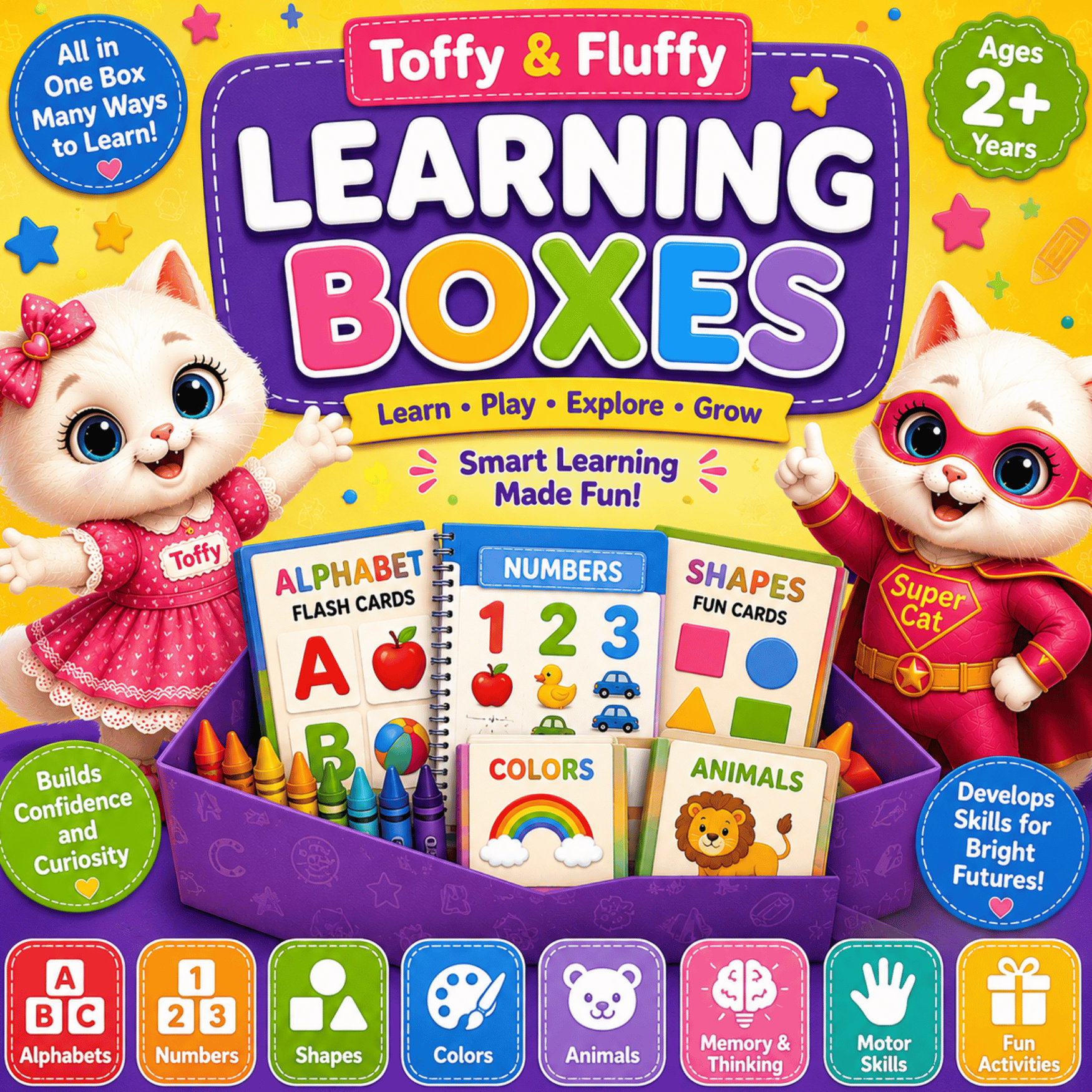 Learning Boxes : Toffy & Fluffy