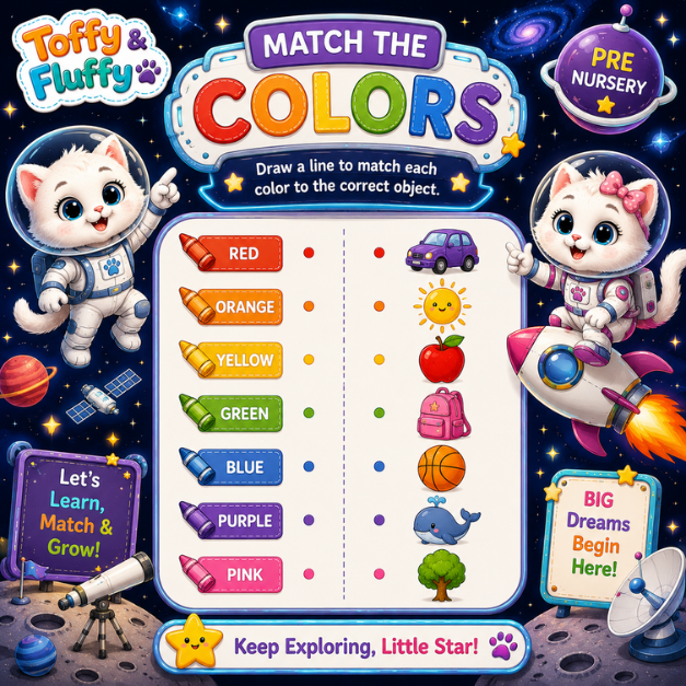 Match the Colors – Pre-Nursery Activity Sheet