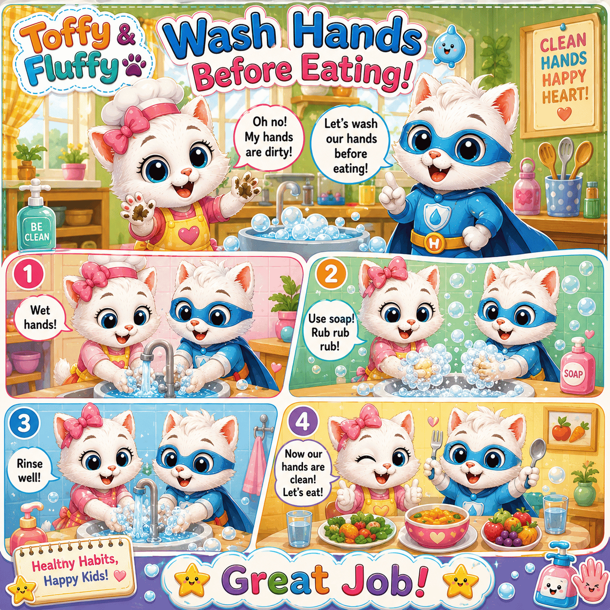 Wash Hands Before Eating – Comics